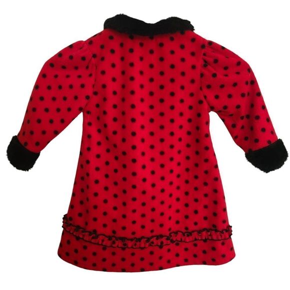 Holiday Editions Coat Velvet Scottie Dog Toddler Faux Fur sz 2T - Picture 9 of 14